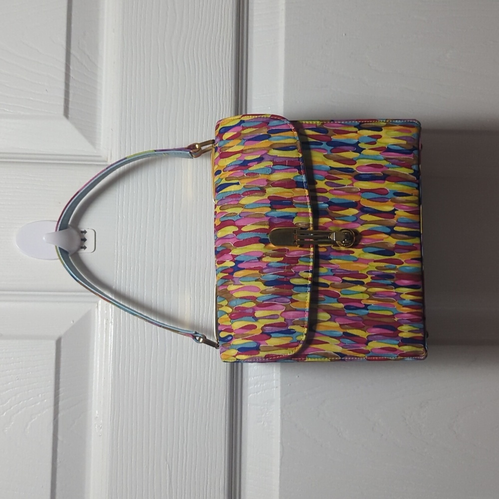 Vintage Multi Color Pattern Handbag Purse 1960s